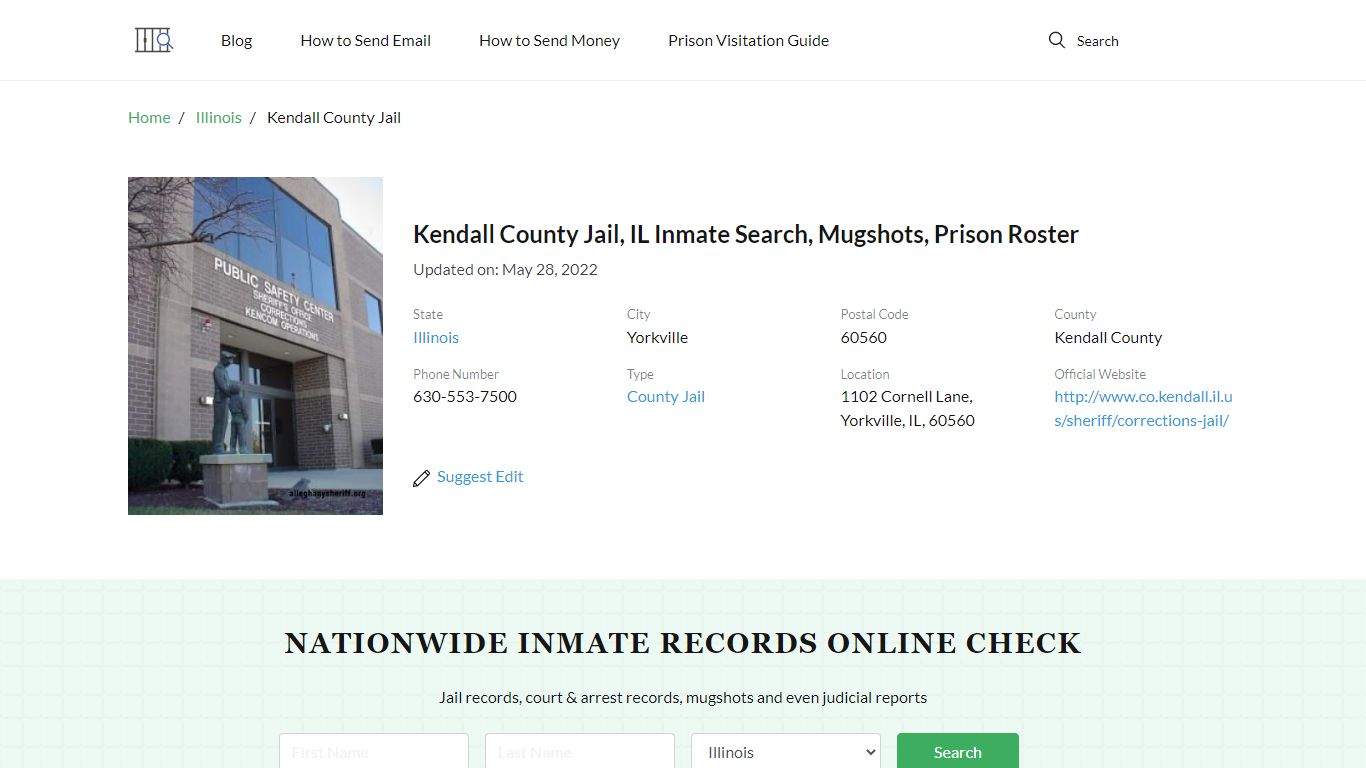 Kendall County Jail, IL Inmate Search, Mugshots, Prison ...